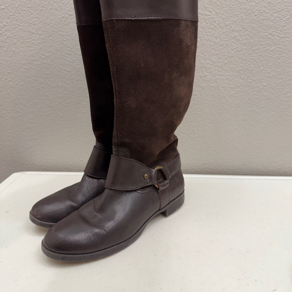 Ralph Lauren Lauren Sulita Riding BootsSize 6 Brown Leather Suede - Picture 3 of 6